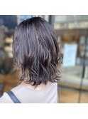 【落合優香】ハイライトカラー×ラベンダーアッシュ
