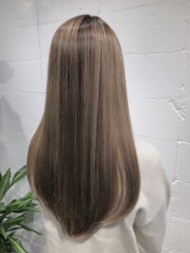 シェル 国分寺(shell) ツヤ髪スタイル×ハイライトデザイン