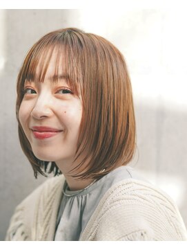 レジュアル(RESSUAL) フェザーバング  サマーカット フェザーボブ ヘーゼルベージュ