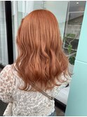 10代20代☆ブリーチオンカラーオレンジ