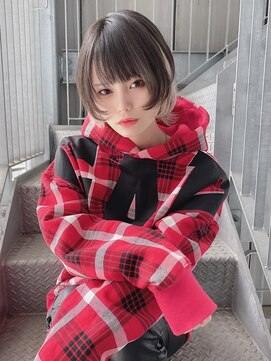 リアイス(Re:ICE) ミニウルフ/くすみブルー/流れるレイヤー/インナーハイライト