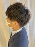 メンズヘアセット　メンズヘア　ツイストスパイラル　アイロン巻