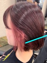 ペレ 栄店(PELE) 斜めバング/グレージュカラー/デザインカラー/栄/名駅