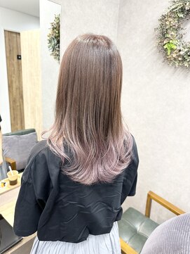 リベストバイジェービー 稲毛(li best. byjb) ピンクベージュ/インナーグレージュ/マチルダボブ/前髪【稲毛】