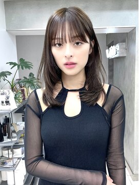 ヴェイン 渋谷(vain) ★くびレイヤーエモージュ黒髪グレーベージュレイヤーロング