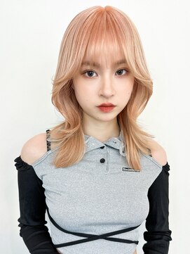 アルバム 新宿(ALBUM SHINJUKU) シャーベットオレンジ_ハッシュカットフルバング_9585