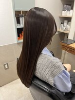 トゥーリ 薬院店(tuuli)&nbsp;大人女性◆艶レイヤー前髪ピンクベージュ 髪質改善 縮毛矯正