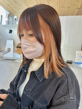 キラ 原宿(KILLA) イヤリングカラー_デザインカラー_レイヤーカット_ウェットヘア