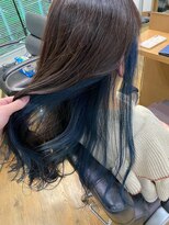 ゴウトゥデイシェアサロン 町田店(GO TODAY SHAiRE SALON)&nbsp;イヤリングカラー×青