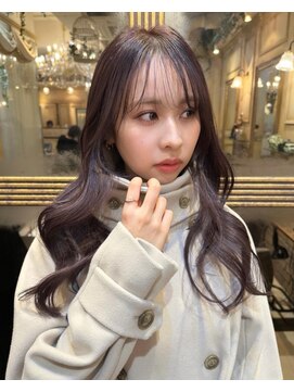 ブロンド 町田(BLONDE) 韓国風巻きラベンダーミルクティー姫カットレイヤー2