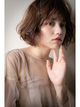 カバーヘア ブリス 戸田公園西口店(COVER HAIR bliss) マロンベージュ細めハイライト小顔ボブパーマv戸田公園30代40代