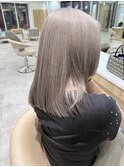 ホワイトシルバーミディアム_ミルクティーカラー_レイヤーカット