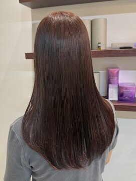 コース(co-th.) レッドブラウン赤茶ブリーチ無しダブルカラー×小野ふゆり