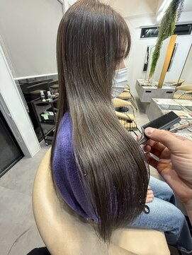 美髪ロング☆グレージュカラー/圧倒的技術のグレージュカラー