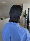 ぱつっとラインが主役のボブ