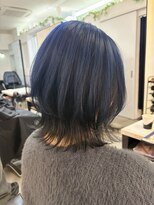 アルメリア 池袋(Arumeria)&nbsp;アンブレラカラーブルーブラックネイビーくびれボブレイヤーボブ