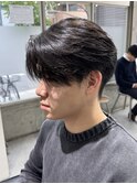 ニュアンスパーマ/曲がる縮毛矯正/メンズサロン/メンズ/眉毛