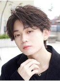 熊本 フェザーショート メンズパーマ 波巻き シャドウ 美容室