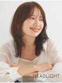 小顔くびれレイヤーハッシュカット似合わせミディアム韓国顔周り