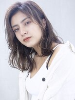 アイティー バイ アルバム 浦和店(IT by ALBUM) ナチュラルウェーブ_オリーブカラーハイライトカラー_27863