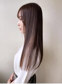髪質改善/グレージュ/マロングレージュ/つや髪ストレート