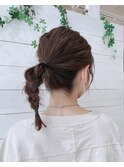 三つ編みポニー