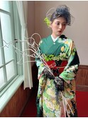 成人式アレンジ着付け