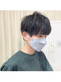 ハンサムショート  マッシュショート 黒髪 アッシュカラー 奈良