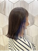 【インナーカラー】【白髪ぼかし】鮮やかカラー