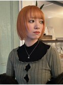 クリアなオレンジボブ
