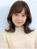 大人ウルフ外ハネボブスタイル