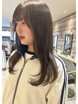 ラボヌールヘアー 札幌店(La Bonheur hair etoile) 【熊澤】顔まわりレイヤー/オリーブベージュ
