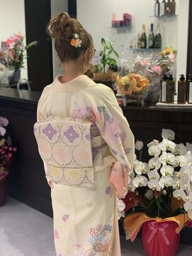 ビジョルノ つくばみどりの店(Begiorno) シニヨン編みおろし結婚式褒められる♪編み込み