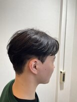 ヘアーワークス ボナ(HAIR WORKS bona.) メンズ 曲がる毛流れニュアンスパーマ 韓国風/黒髪ツーブロック