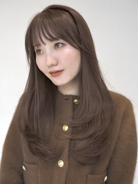 ノイ(noi) 顔周りレイヤーカットくびれヘアミルクティーベージュカラー