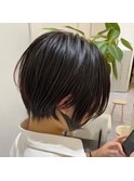 大人かわいい前下がりショートボブ