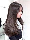 【韓国ヘア】顔まわりレイヤーカットくびれミディアム心斎橋