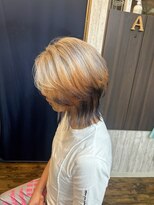 ヘアーアジール(hair agir)&nbsp;デザインカラー  ×ウルフカット