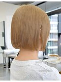 ボブ/切りっぱなしボブ/ハイトーン