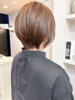 キャアリー(Caary)&nbsp;福山市美容室Caary丸みショートヘア秋ナチュラルブラウンカラー