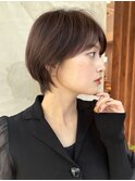 あごラインのくびれショートボブ大人ショート白金台目黒