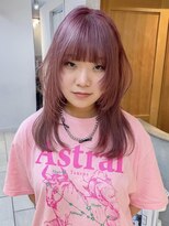 テトラ バイ ネオリーブ 横浜西口店(tetra by neolive)&nbsp;くすみピンク冬カラーレイヤーカットブリーチ横浜N