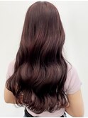 大人可愛い◎ピンクブラウン髪質改善カラーロングヘア