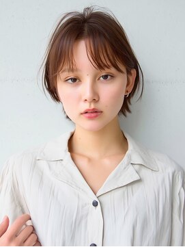 アンドレイ 表参道(andrey) 着物ヘア/ダークアッシュ/ミディアムレイヤーカット/表参道