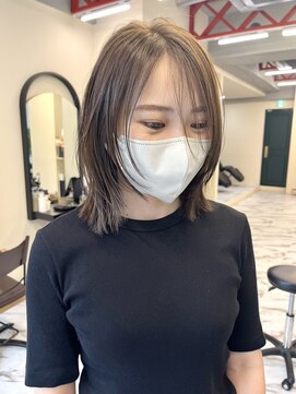 オーレント(AULENT) レイヤーボブ切りっぱなしボブ　タッセルボブ　顔まわりレイヤー