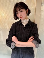 アクシス 栄店(`AXIS)&nbsp;馬渕ミルクティーブロンド/ダークブルー/デジタルパーマ/栄