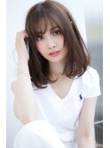 斜めバング大人かわいいとろみワンカールジェンダーレスロブ