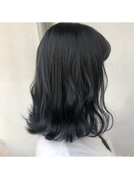 ヘアー アイス カンナ(HAIR ICI Canna) こだわりハイライトですけすけサファイアブルーに！