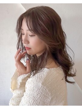オーブ ヘアー キア 永山店(AUBE HAIR kiia) 20代・30代_顔まわりレイヤーミディアム