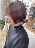 ボブ/ショートボブ/ラベンダーカラー/パーマ/30代40代50代60代